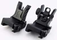 AR15 SPRING-LOADED FLIP-UP AND SUPER SLIM FIXED FRONT AND REAR SIGHTS